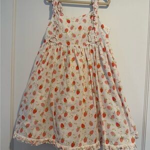 Strawberry Print Kids Dress